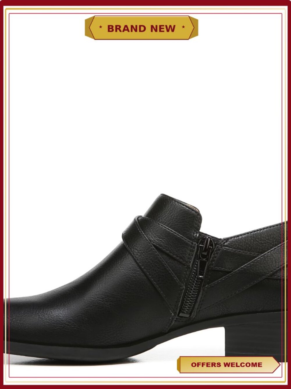 LifeStride Women's Adley Ankle Booties with Faux Leather Upper, Slip-On Style, - Picture 4 of 8